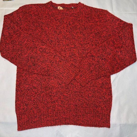 McGregor RARE Vintage Men's 44 Land Of The Rising Sun KNUTUN Red Crew Sweater - Picture 1 of 5